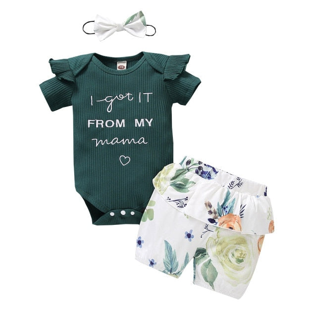 0-18M Newborn Infant Baby Valentine Print Romper Bodysuit+Camouflage Print Pants Set Newborn girl clothes vestiti neonata E1