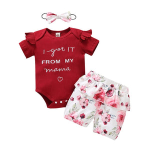 0-18M Newborn Infant Baby Valentine Print Romper Bodysuit+Camouflage Print Pants Set Newborn girl clothes vestiti neonata E1