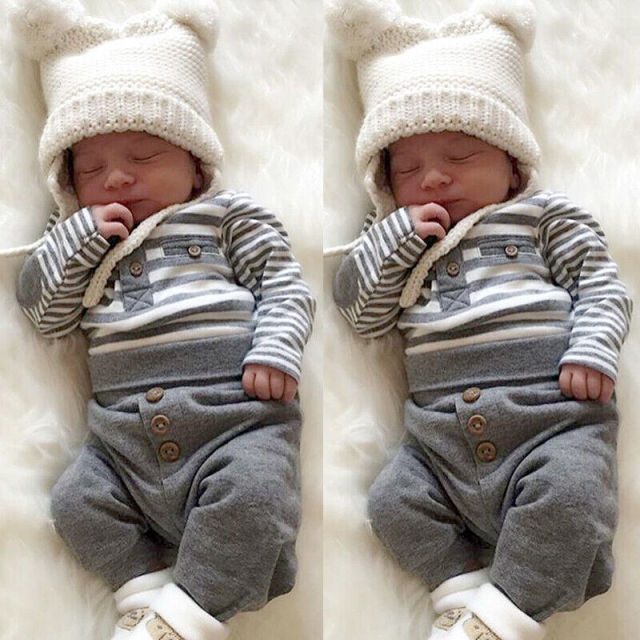 0-24M Cute Baby Girls Cotton Tops o-neck T-shirt + Long Pants high waist Casual Outfits Newborn Set Boys Clothes