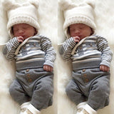 0-24M Cute Baby Girls Cotton Tops o-neck T-shirt + Long Pants high waist Casual Outfits Newborn Set Boys Clothes