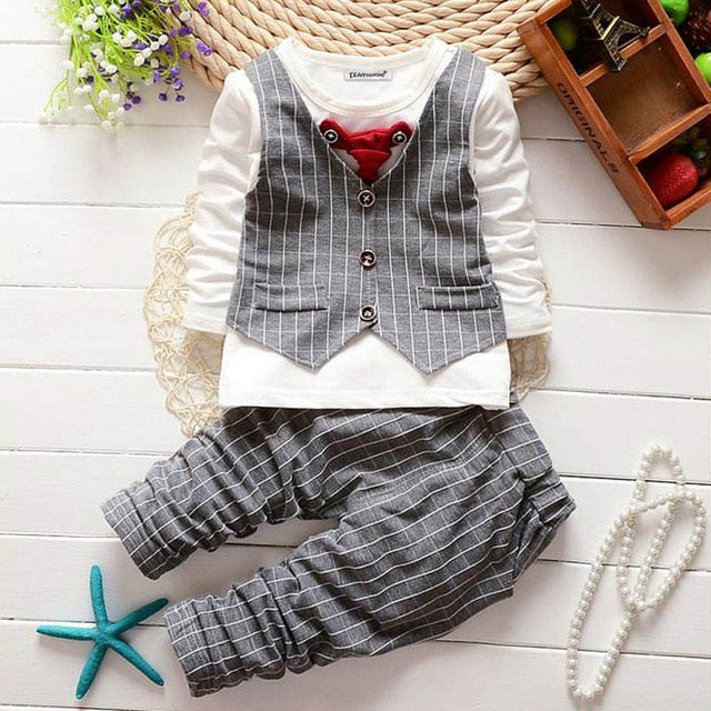 Children Clothing Sets Autumn Sport Suit Baby Boys Clothes Slong Sleeve Set Costume For Kids Jacket+Tshirt+Jeans 3Pcs