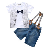 4Pcs Boys Clothes Sets Summer Children Clothing Baby Boy Sport Suit T-shirt+Jeans Costume For Kids