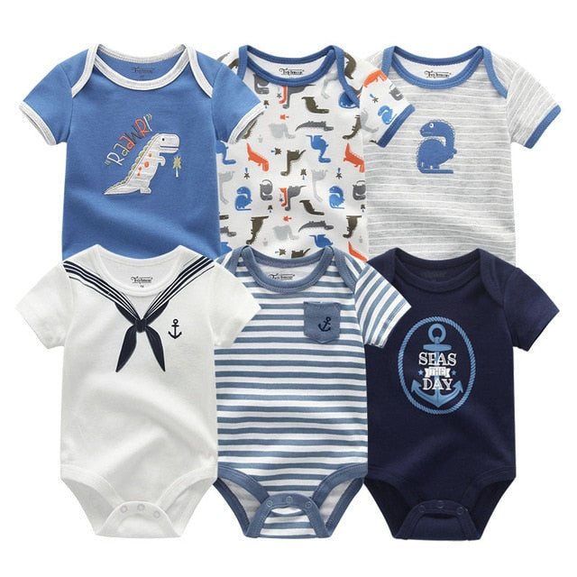2021 Newest 6PCS/lot Baby Girl Clothe Roupa de bebes Baby Boy Clothes Unicorn Baby Clothing Sets Rompers Newborn Cotton 0-12M
