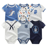 2021 Newest 6PCS/lot Baby Girl Clothe Roupa de bebes Baby Boy Clothes Unicorn Baby Clothing Sets Rompers Newborn Cotton 0-12M