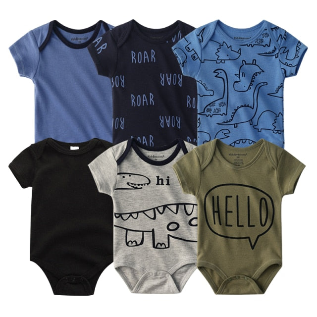 2021 Newest 6PCS/lot Baby Girl Clothe Roupa de bebes Baby Boy Clothes Unicorn Baby Clothing Sets Rompers Newborn Cotton 0-12M