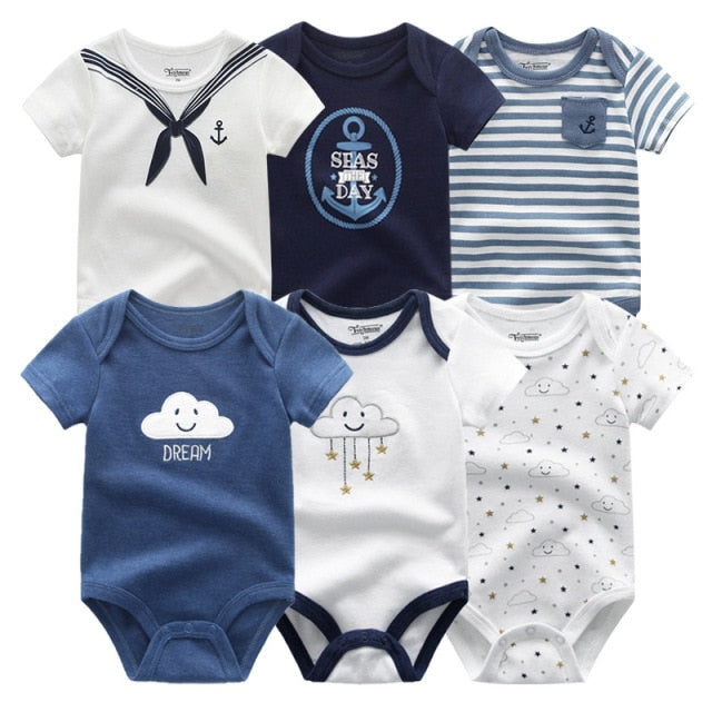 2021 Newest 6PCS/lot Baby Girl Clothe Roupa de bebes Baby Boy Clothes Unicorn Baby Clothing Sets Rompers Newborn Cotton 0-12M