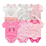 2021 Newest 6PCS/lot Baby Girl Clothe Roupa de bebes Baby Boy Clothes Unicorn Baby Clothing Sets Rompers Newborn Cotton 0-12M