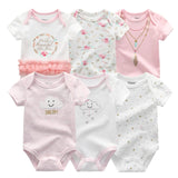 2021 Newest 6PCS/lot Baby Girl Clothe Roupa de bebes Baby Boy Clothes Unicorn Baby Clothing Sets Rompers Newborn Cotton 0-12M