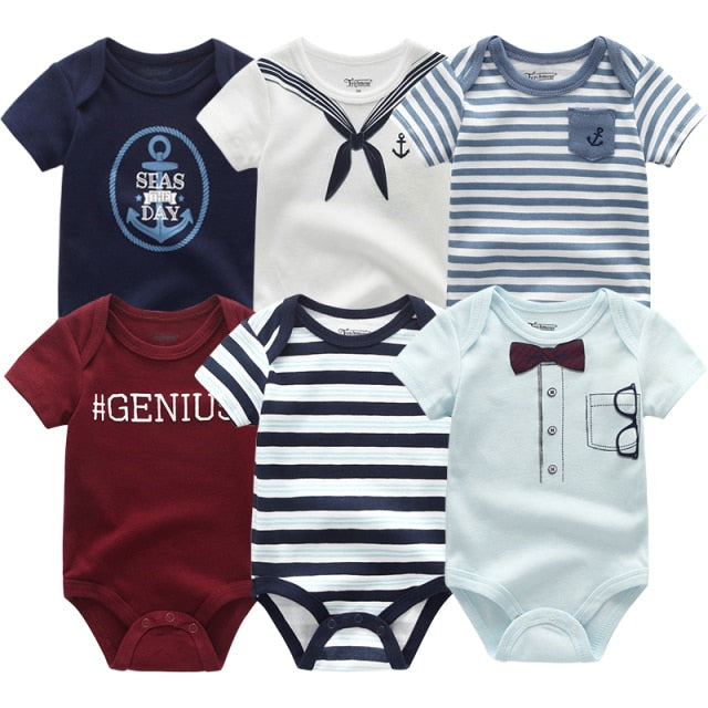 2021 Newest 6PCS/lot Baby Girl Clothe Roupa de bebes Baby Boy Clothes Unicorn Baby Clothing Sets Rompers Newborn Cotton 0-12M