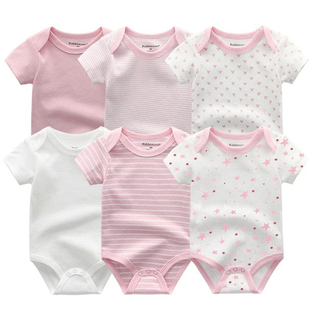 2021 Newest 6PCS/lot Baby Girl Clothe Roupa de bebes Baby Boy Clothes Unicorn Baby Clothing Sets Rompers Newborn Cotton 0-12M