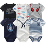 2021 Newest 6PCS/lot Baby Girl Clothe Roupa de bebes Baby Boy Clothes Unicorn Baby Clothing Sets Rompers Newborn Cotton 0-12M