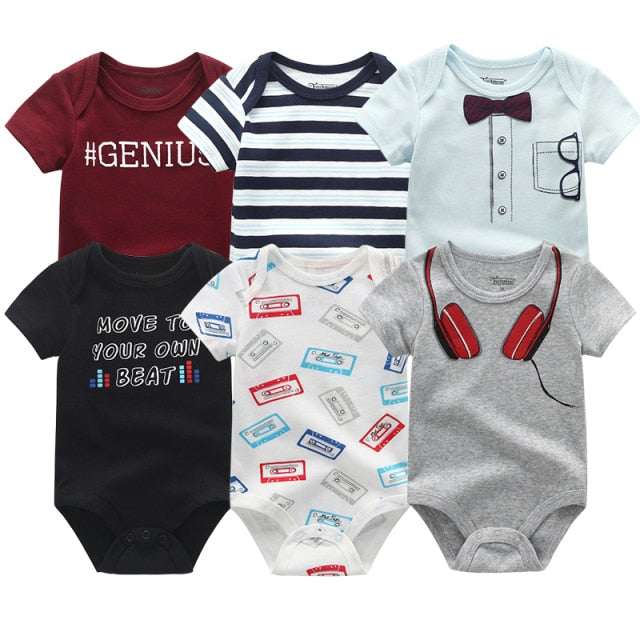 2021 Newest 6PCS/lot Baby Girl Clothe Roupa de bebes Baby Boy Clothes Unicorn Baby Clothing Sets Rompers Newborn Cotton 0-12M