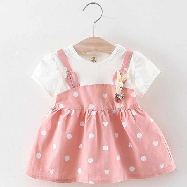 Baby Girl Dress Princess 2019 New Spring Autumn Baby Clothes Long Sleeve Fake 2 Piece Party Dress baby girl clothes kids