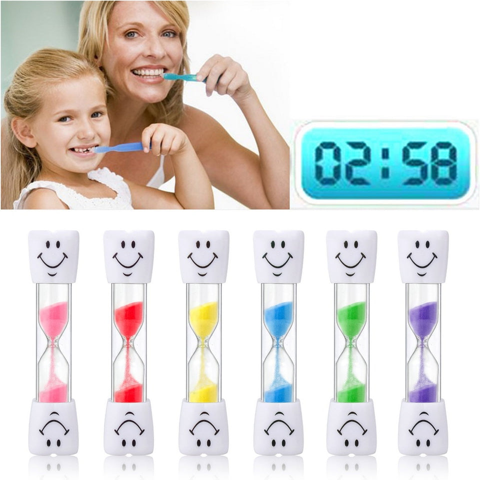 Children Kids Tooth Brushing Timer 2 Minutes Smiling Face for timing cooking, games, exercising Sand Timer Clock Sandglass  deco