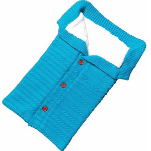 Baby Sleeping Bag Envelope Winter Kids Sleepsack Footmuff For Stroller Knitted Sleep Sack Newborn Swaddle Knit Wool Slaapzak