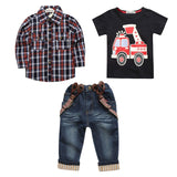 4Pcs Boys Clothes Sets Summer Children Clothing Baby Boy Sport Suit T-shirt+Jeans Costume For Kids