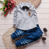 Children Clothing Sets Autumn Sport Suit Baby Boys Clothes Slong Sleeve Set Costume For Kids Jacket+Tshirt+Jeans 3Pcs