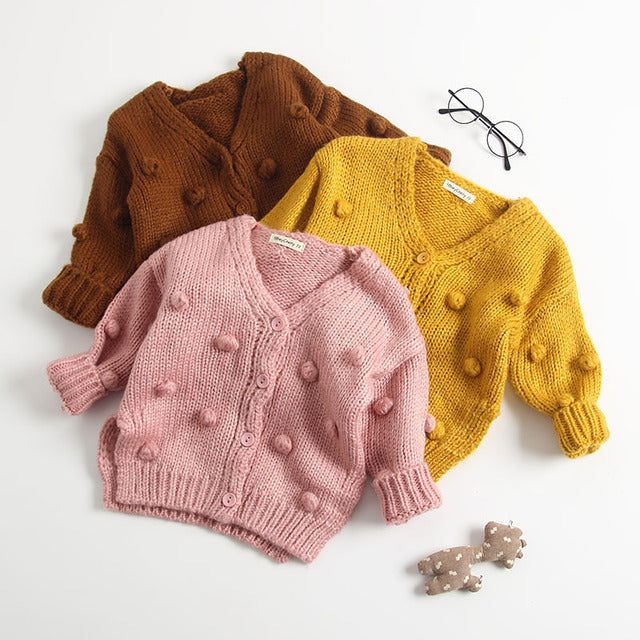 Baby Girl Sweater Child 17 Winter Ball In Hand Down Sweater Cardigan Jacket Cardigan For Girl Girls Cardigan