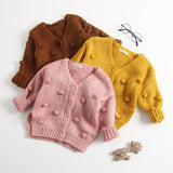 Baby Girl Sweater Child 17 Winter Ball In Hand Down Sweater Cardigan Jacket Cardigan For Girl Girls Cardigan