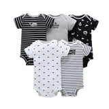 5Pcs Unisex Newborn Boy Girl Rompers Cotton Baby Toddler Jumpsuits Short Sleeve Baby Clothing Baby Clothes Newborn Bodysuit