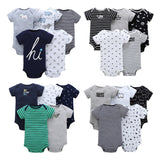 5Pcs Unisex Newborn Boy Girl Rompers Cotton Baby Toddler Jumpsuits Short Sleeve Baby Clothing Baby Clothes Newborn Bodysuit