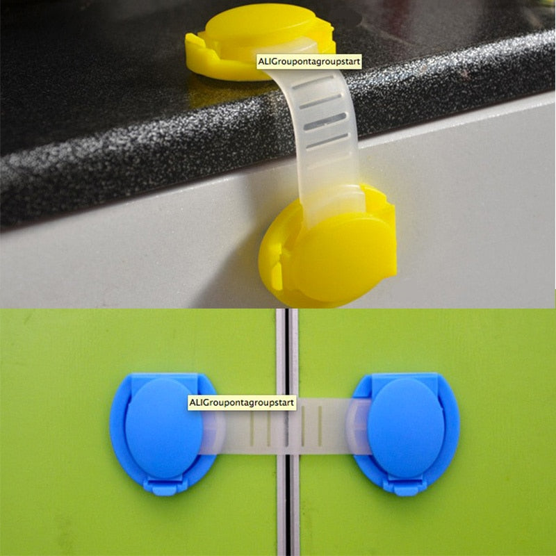 10Pcs/Lot Child Lock Protection Of Children Locking Doors For Children's Safety Kids Plastic Lock best selling