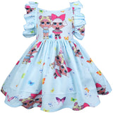 Baby Girls Dress Surprise Sleeveless Dolls Dress Children Costume Princess Party Dress