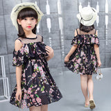 Girls Dress Bohemia Style Dresses Girls Sleeveless Floral Dress For Adolescents 8 10 12 Big Kids Girls Clothes