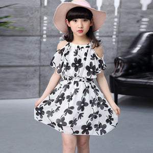 Girls Dress Bohemia Style Dresses Girls Sleeveless Floral Dress For Adolescents 8 10 12 Big Kids Girls Clothes