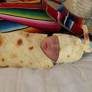 Tortilla Swaddle Blanket Sleeping Swaddle Wrap Hat