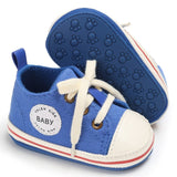 Newborn Baby Shoes 2018 Infant first walkers Tollder Canvas Shoes Lace-up Baby Girls Sneaker Prewalker 0-18M