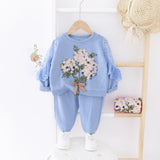 Baby Clothes Set Girls Spring Autumn Casual Suit  Fashion Cute Toddler Girl Birthday outfits Kids Baby 1-4Y Clothing Sets