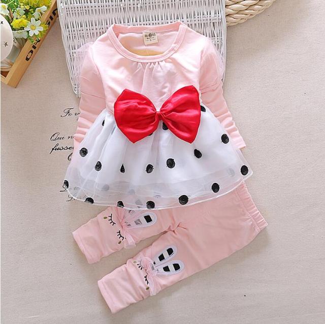 Baby Clothes Set Girls Spring Autumn Casual Suit  Fashion Cute Toddler Girl Birthday outfits Kids Baby 1-4Y Clothing Sets