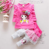 Baby Clothes Set Girls Spring Autumn Casual Suit  Fashion Cute Toddler Girl Birthday outfits Kids Baby 1-4Y Clothing Sets