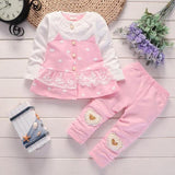 Baby Clothes Set Girls Spring Autumn Casual Suit  Fashion Cute Toddler Girl Birthday outfits Kids Baby 1-4Y Clothing Sets