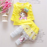 Baby Clothes Set Girls Spring Autumn Casual Suit  Fashion Cute Toddler Girl Birthday outfits Kids Baby 1-4Y Clothing Sets