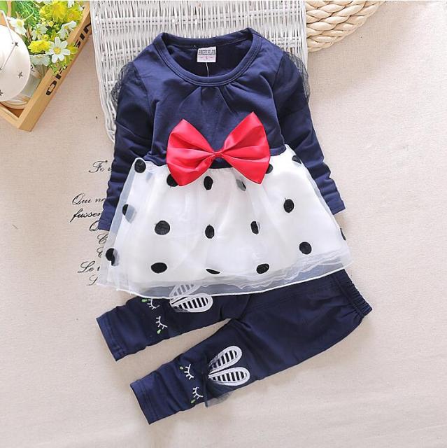 Baby Clothes Set Girls Spring Autumn Casual Suit  Fashion Cute Toddler Girl Birthday outfits Kids Baby 1-4Y Clothing Sets