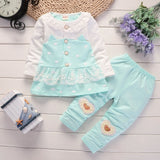 Baby Clothes Set Girls Spring Autumn Casual Suit  Fashion Cute Toddler Girl Birthday outfits Kids Baby 1-4Y Clothing Sets