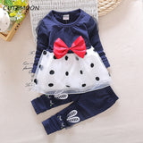 Baby Clothes Set Girls Spring Autumn Casual Suit  Fashion Cute Toddler Girl Birthday outfits Kids Baby 1-4Y Clothing Sets