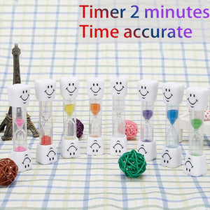 Children Kids Tooth Brushing Timer 2 Minutes Smiling Face for timing cooking, games, exercising Sand Timer Clock Sandglass  deco