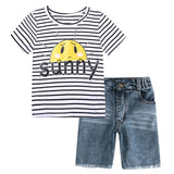 Boys Clothes Summer Children Clothing Sets Boys Sport Suits T-shirt Suspender Trousers 2pcs Costume Kids Clothes Sets