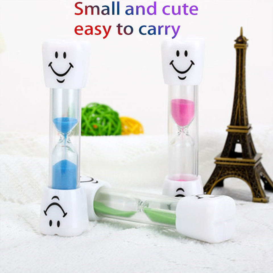 Children Kids Tooth Brushing Timer 2 Minutes Smiling Face for timing cooking, games, exercising Sand Timer Clock Sandglass  deco