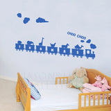 Choo Train Animals Personalized Customized Name Vinyl Wall Sticker Mural Decal Wallpaper Boys Kids Room Home Decor 58*105CM
