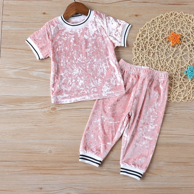 Clothes For Girls Summer Toddler Girls Clothes 2Pcs Outfits Kids Clothing For Girls Tracksuit Suit For Girls Children Clothing
