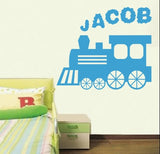 Customized Name Removable Wall Art Wallpaper for Kids Room Train Vinyl Wall Sticker for Home Decor 45*52CM