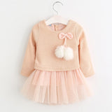 Baby Girl Dress Princess 2019 New Spring Autumn Baby Clothes Long Sleeve Fake 2 Piece Party Dress baby girl clothes kids