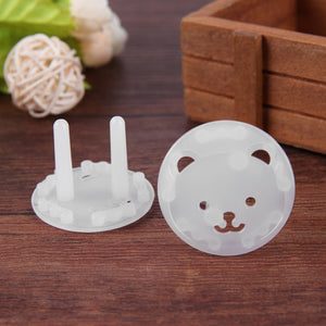 5pcs Bear EU Power Socket Electrical Outlet Cover Protection Children Baby Safety Anti Electric Shock Plugs Protector Cover