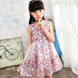 Girls Dress Bohemia Style Dresses Girls Sleeveless Floral Dress For Adolescents 8 10 12 Big Kids Girls Clothes