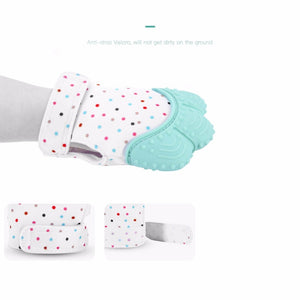 Newborn Baby Gloves Silicone Baby Mitt Teething Mitten Teething Glove Candy Wrapper Sound Teether