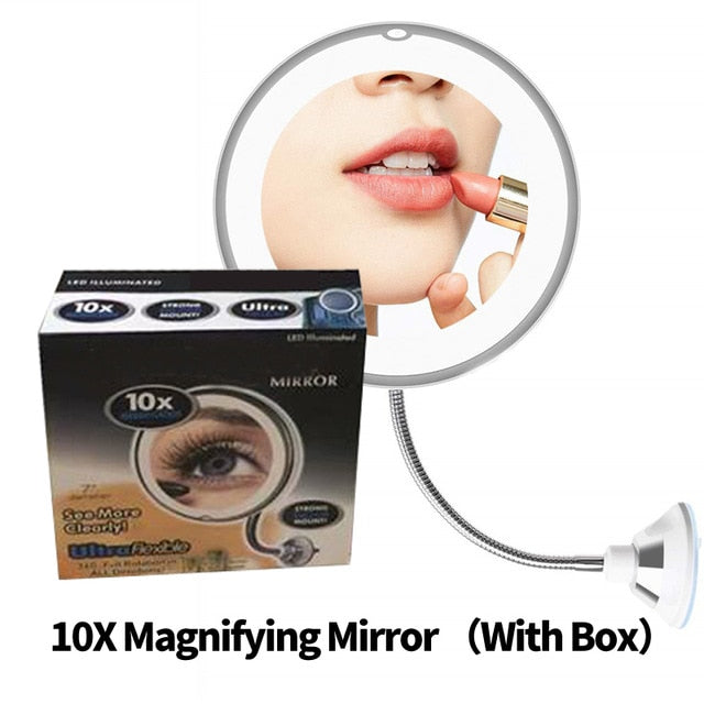 10X Flexible Magnifying Makeup Mirror